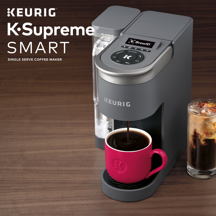 Gray Smart Single Serve Coffee Maker with WiFi Compatibility