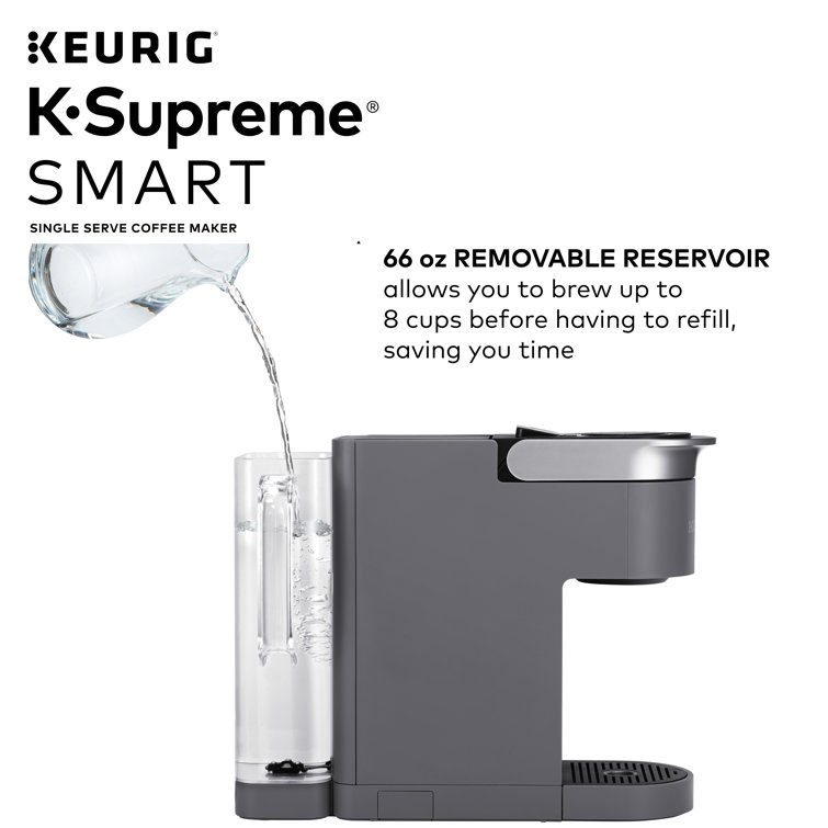 Gray Smart Single Serve Coffee Maker with WiFi Compatibility