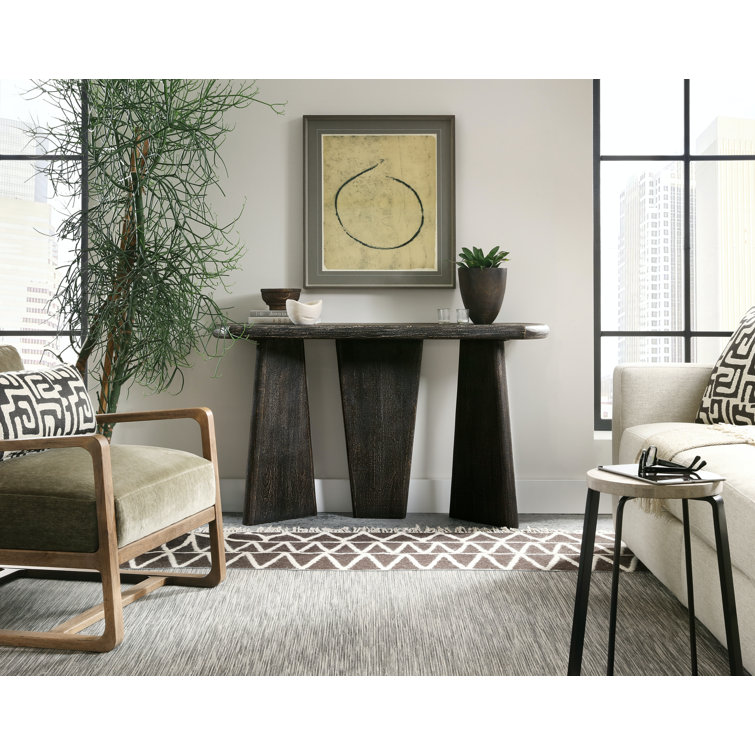 Black Mango Wood Primitive Console Table