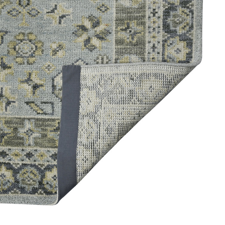 Sky Blue Hand-Knotted Wool Oriental Area Rug 2' x 3'