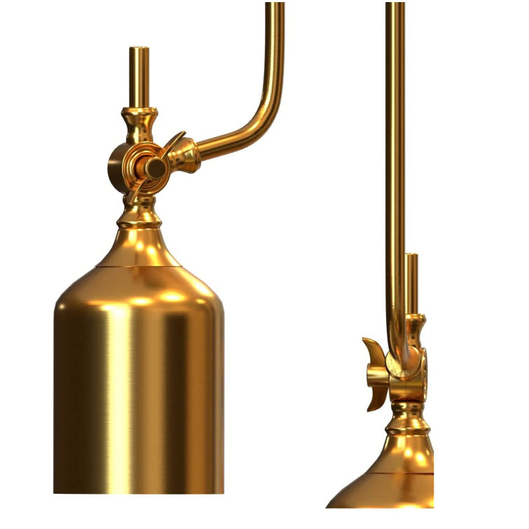 Santo Adjustable 44" Brushed Gold 3-Light Island Pendant