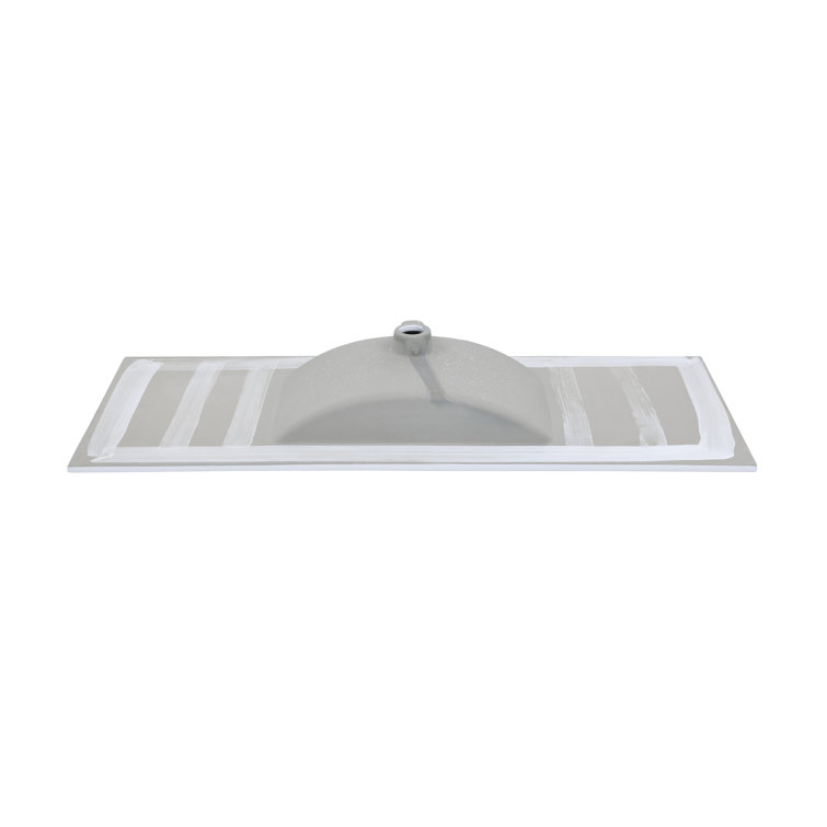 Glossy White Ceramic Vanity Top with Spacious Basin, 48 inch