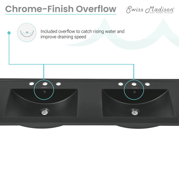 Swiss Madison 59.06" Single Bathroom Vanity Top with Sink