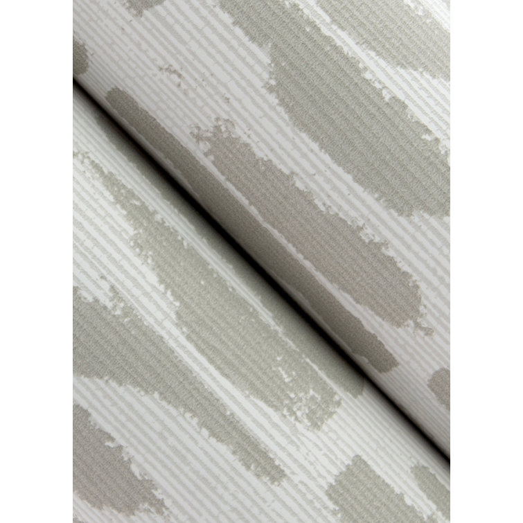 Myrtle Grey and White Abstract Non-Woven Wallpaper