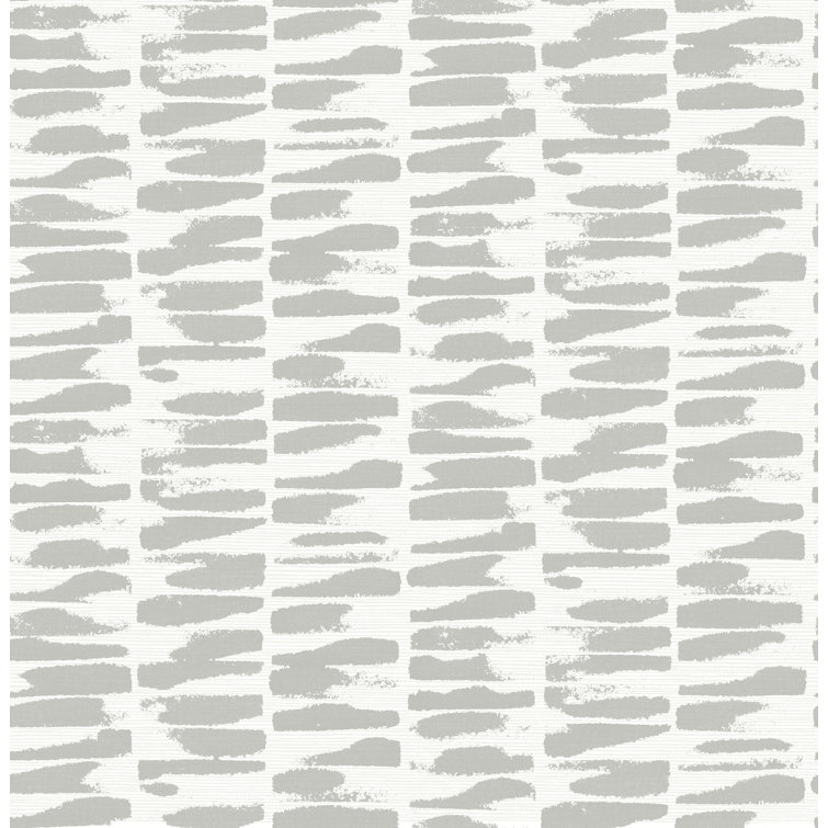 Myrtle Grey and White Abstract Non-Woven Wallpaper