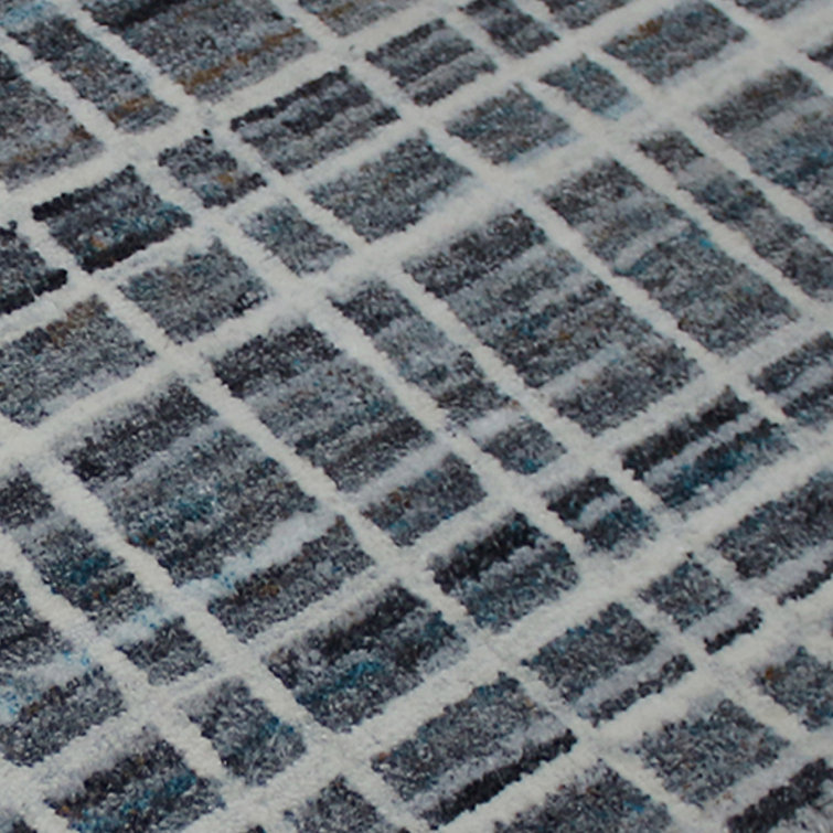LuxaGrace Gray Handmade Wool-Blend 5'x8' Area Rug