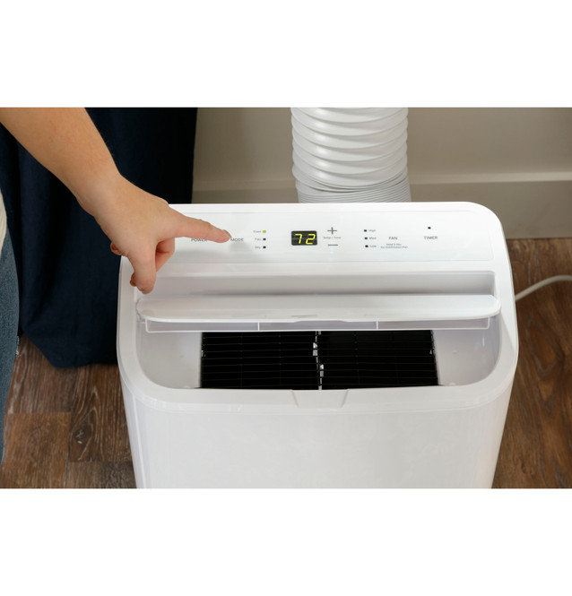 White Portable Air Conditioner with Remote and LED Control