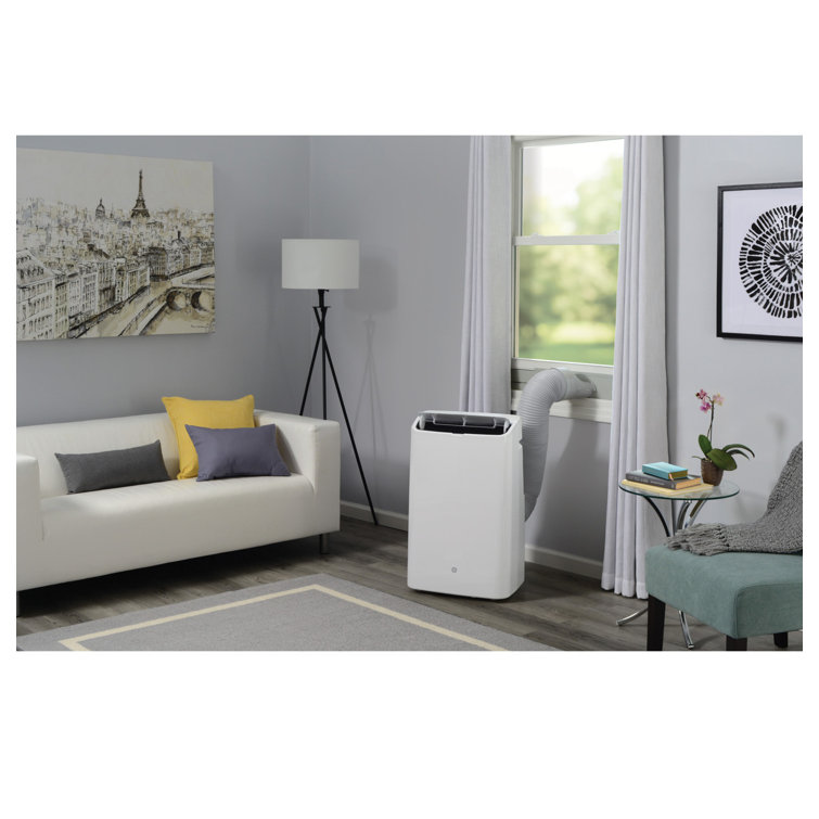 White Portable Air Conditioner with Remote and LED Control