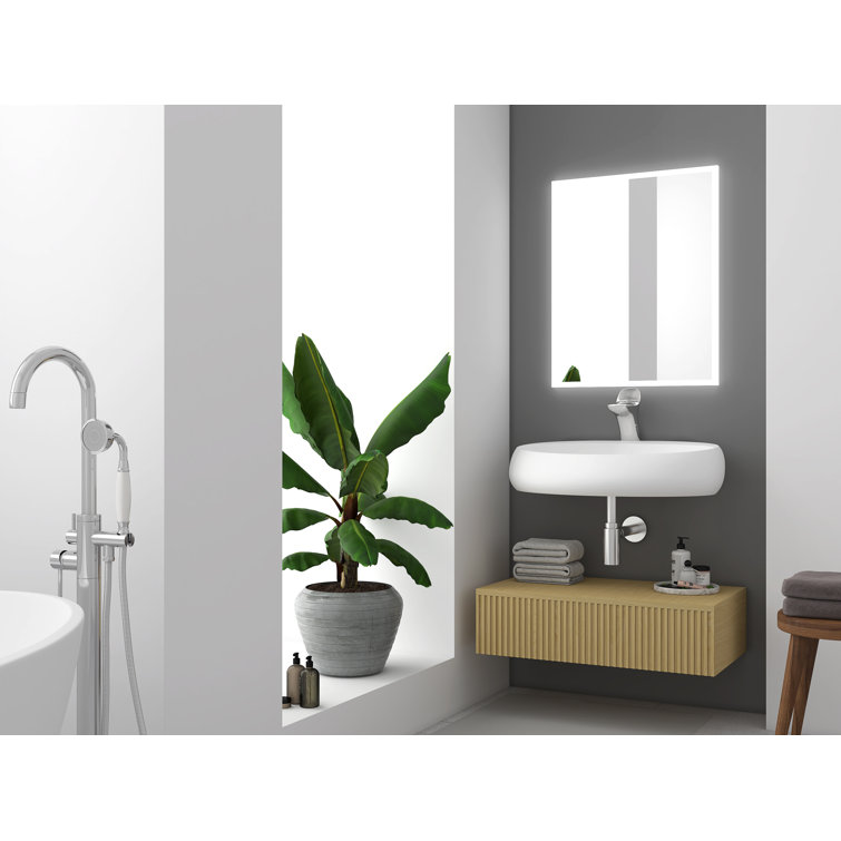 Rosaria Matte White Oval Ceramic Wall Mount Bathroom Sink