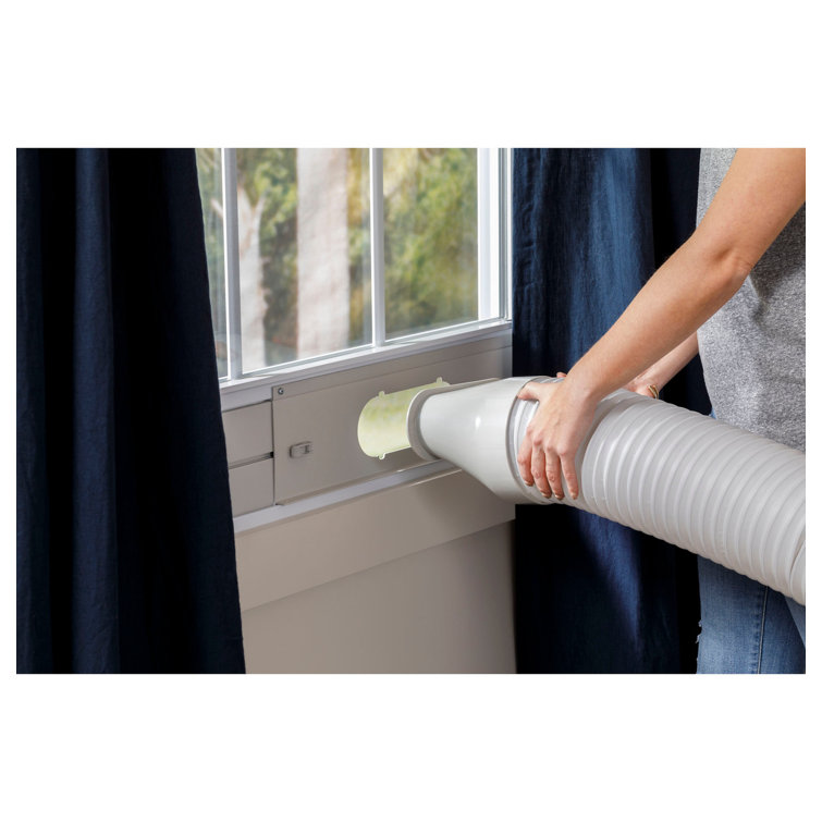 White Portable Air Conditioner with Remote and LED Control