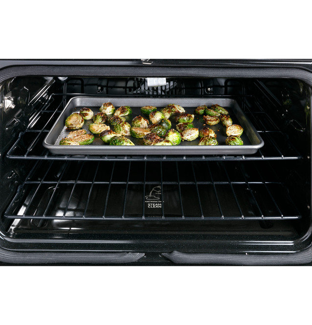 Matte White 30" Smart Double-Oven Induction Range with Convection
