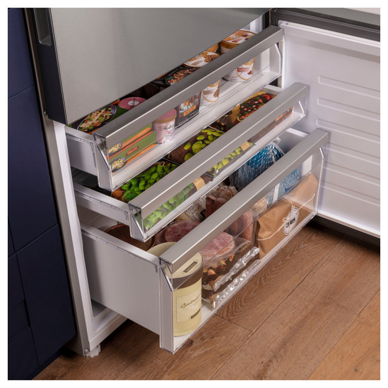 Stainless Steel 17.7 cu. ft. Bottom Freezer Smart Refrigerator