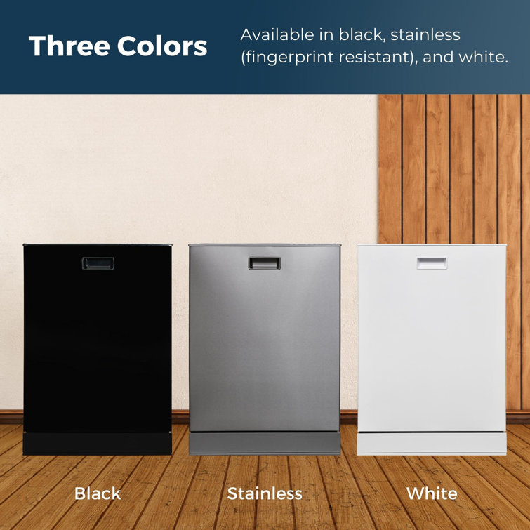 24" Stainless Steel Top Control Built-In Dishwasher with Third Rack