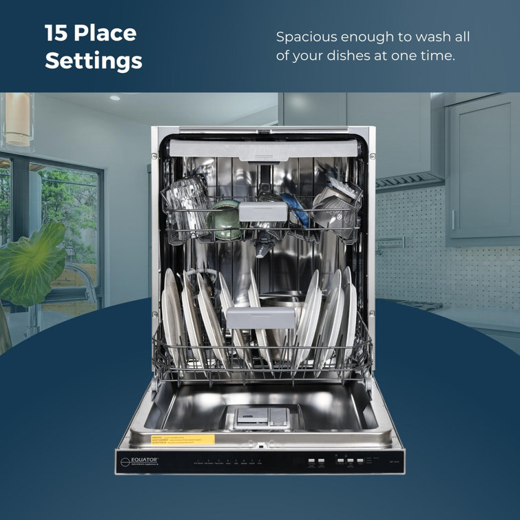 24" Stainless Steel Top Control Built-In Dishwasher with Third Rack