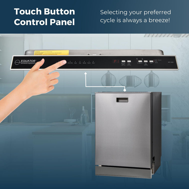 24" Stainless Steel Top Control Built-In Dishwasher with Third Rack