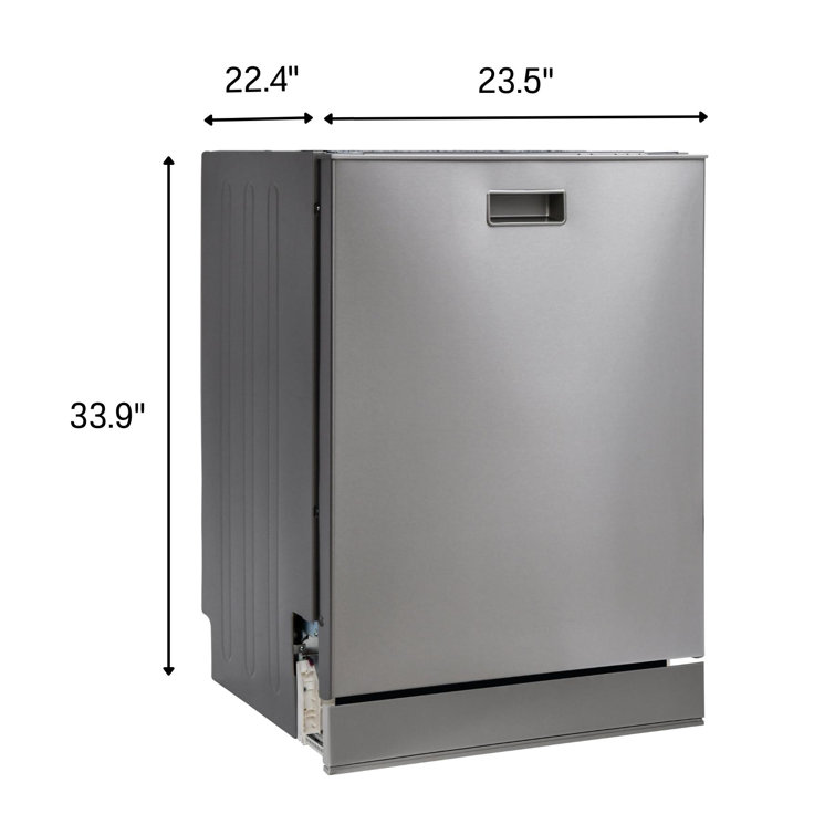 24" Stainless Steel Top Control Built-In Dishwasher with Third Rack