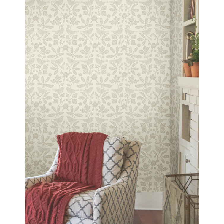 Wicker Beige Vinyl Peel and Stick Wallpaper