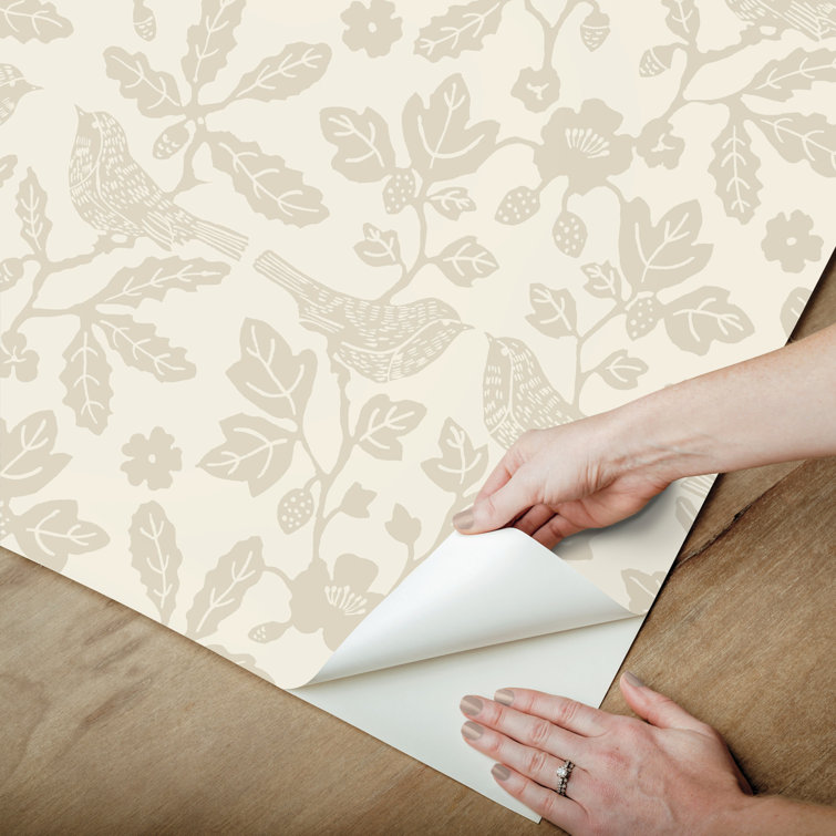 Wicker Beige Vinyl Peel and Stick Wallpaper