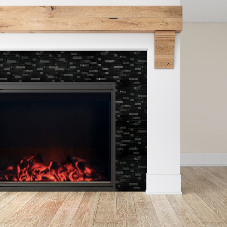 Black Natural Marble Peel and Stick Mosaic Tile