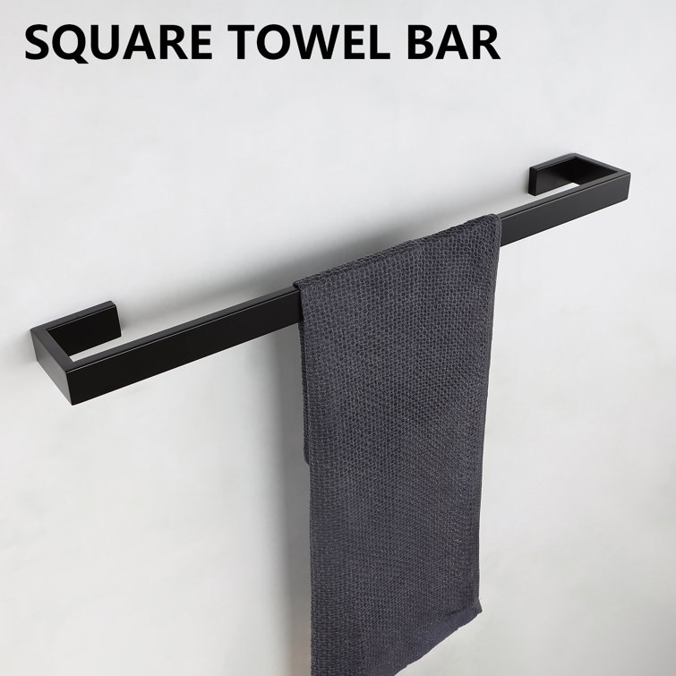 Matte Black 4-Piece Stainless Steel Bathroom Hardware Set