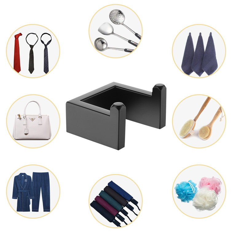 Matte Black 4-Piece Stainless Steel Bathroom Hardware Set