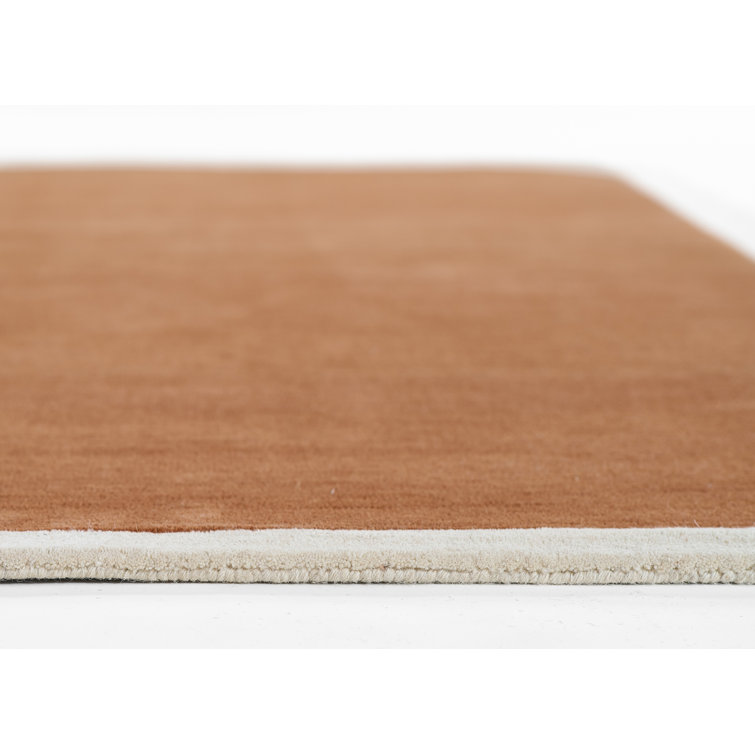 Tallulah Copper and Ivory Wool Hand-Tufted Rug, 2' x 4'