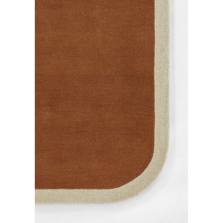 Tallulah Copper and Ivory Wool Hand-Tufted Rug, 2' x 4'