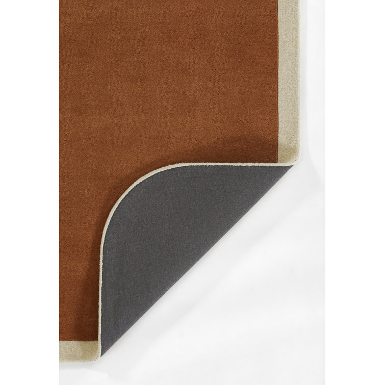 Tallulah Copper and Ivory Wool Hand-Tufted Rug, 2' x 4'