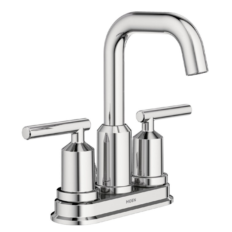Moen Chrome Two-Handle High Arc Bathroom Sink Faucet
