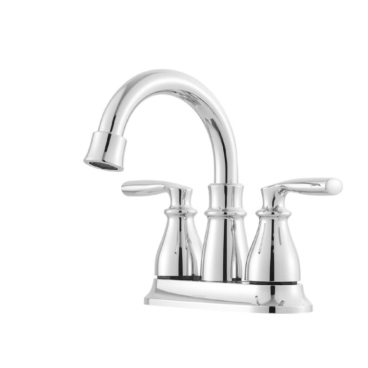 Hilliard Chrome High Arc Lever Bathroom Faucet 4 in.