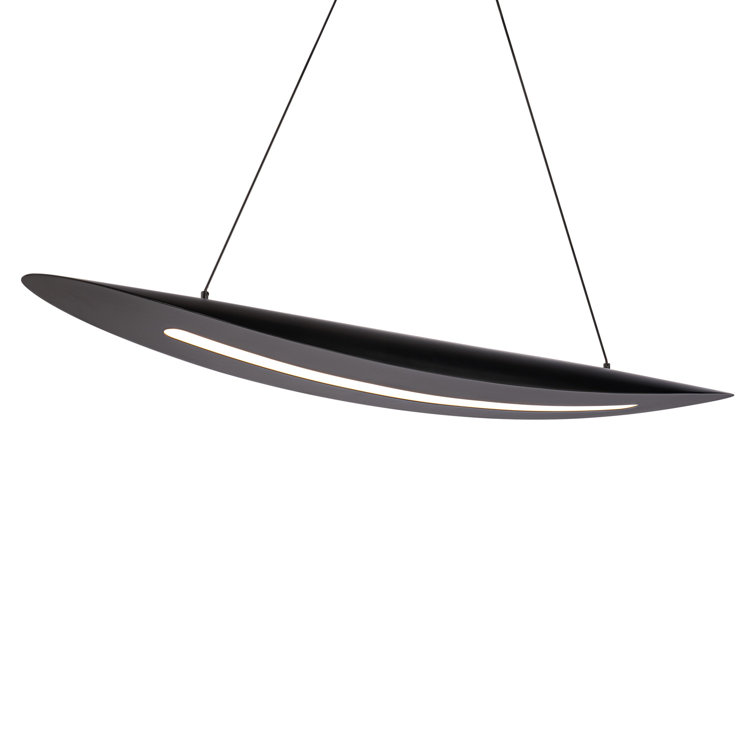 Black Glass LED Indoor/Outdoor Modern Pendant Light