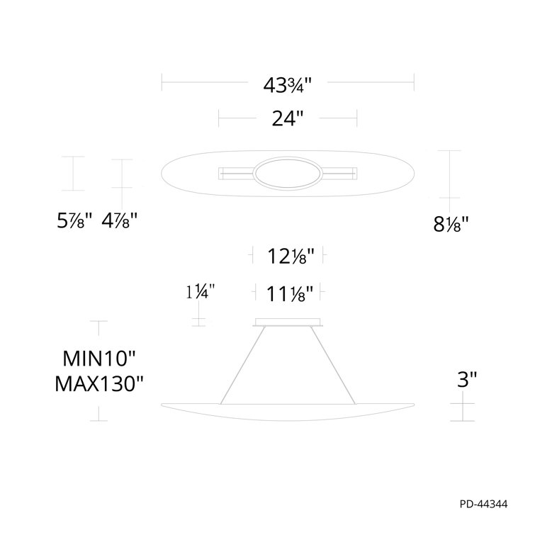 Black Glass LED Indoor/Outdoor Modern Pendant Light
