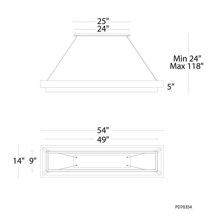 Hustler Modern Black Dark Walnut LED Indoor/Outdoor Linear Pendant