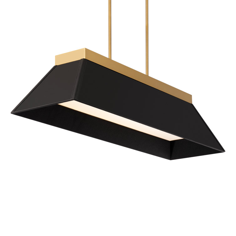 Bentley Aged Brass and Black LED Island Pendant Light
