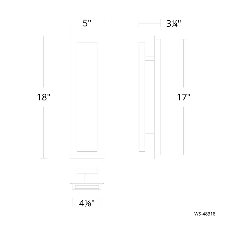 Zurich Black Aged Brass Dimmable LED Wall Sconce