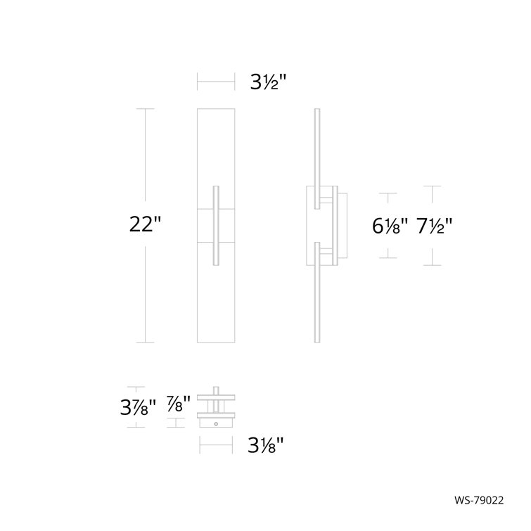 Aged Brass Dimmable 4-Light LED Wall Sconce with White Acrylic Shade