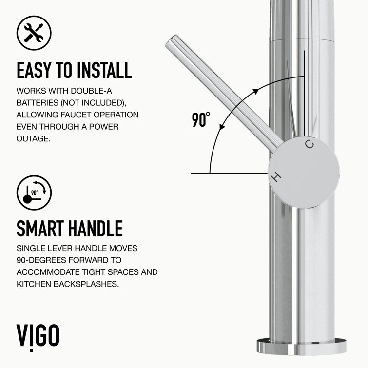 Greenwich Chrome Touchless Pull-Down Kitchen Faucet with Spray
