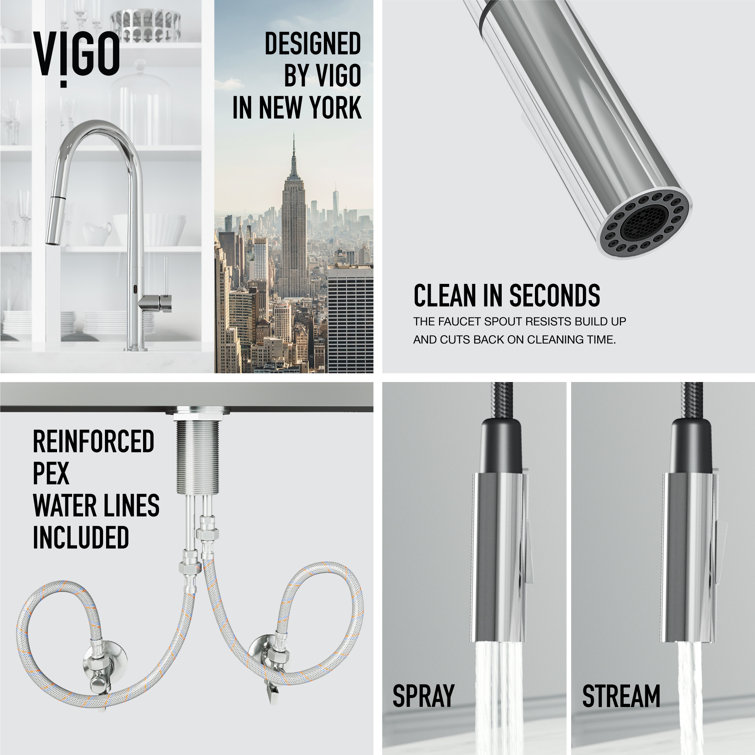 Greenwich Chrome Touchless Pull-Down Kitchen Faucet with Spray