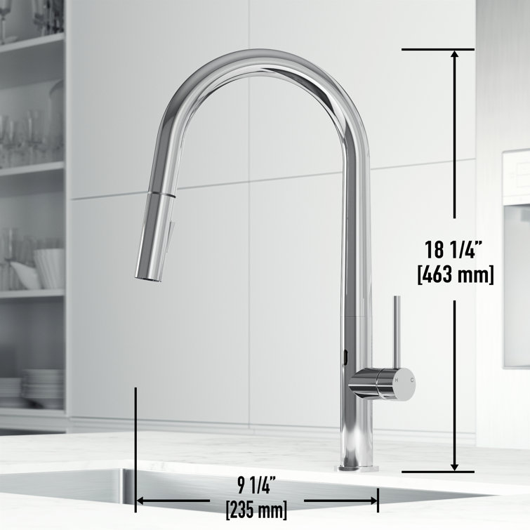 Greenwich Chrome Touchless Pull-Down Kitchen Faucet with Spray