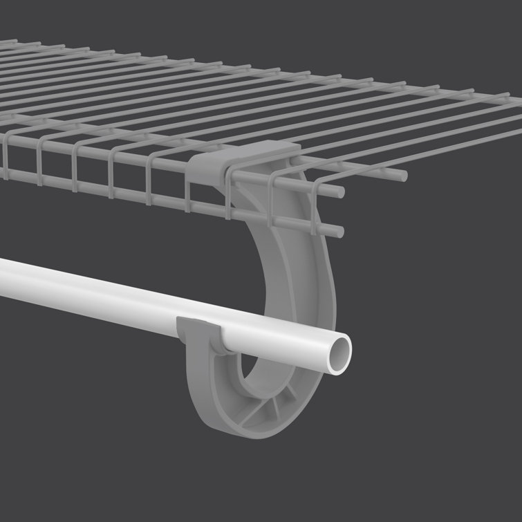 White 48-Inch Steel Hanging Closet Rod
