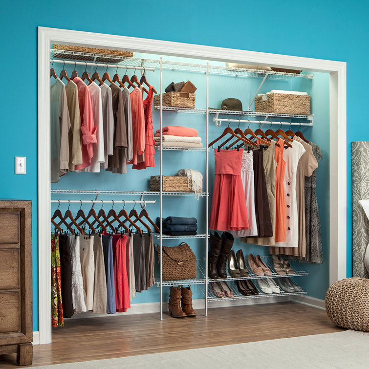 White 48-Inch Steel Hanging Closet Rod