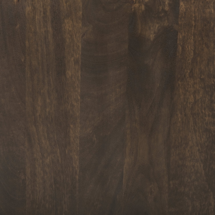 Dark Brown Mango Wood Rectangular End Table