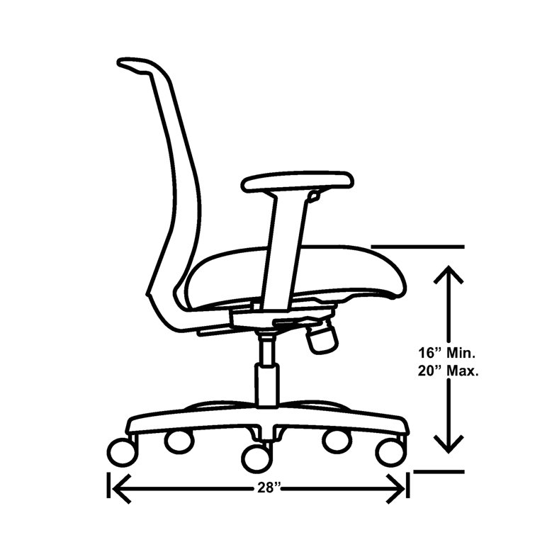 Convergence Navy Mesh Swivel Task Chair with Adjustable Arms