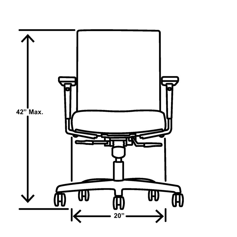 Convergence Navy Mesh Swivel Task Chair with Adjustable Arms