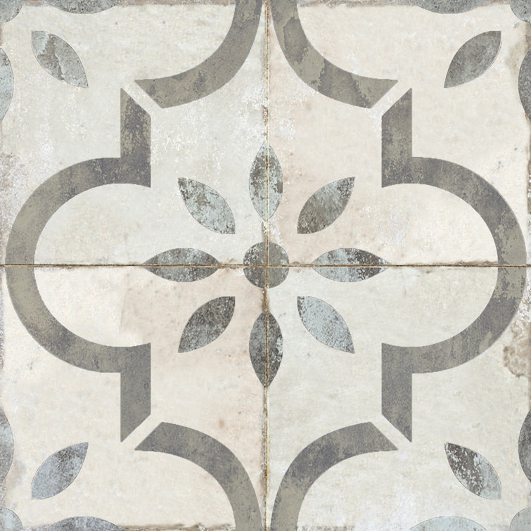 Light Gray and White Vintage Rustic Peel and Stick Tile Stickers