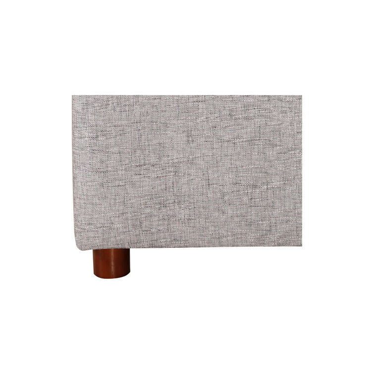 Transitional Gray Velvet Tufted Queen Platform Bed with Pine Frame