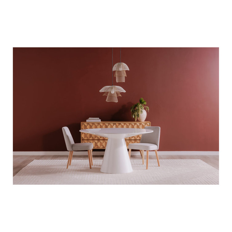 Otago Contemporary 47" Round White Reclaimed Wood Dining Table