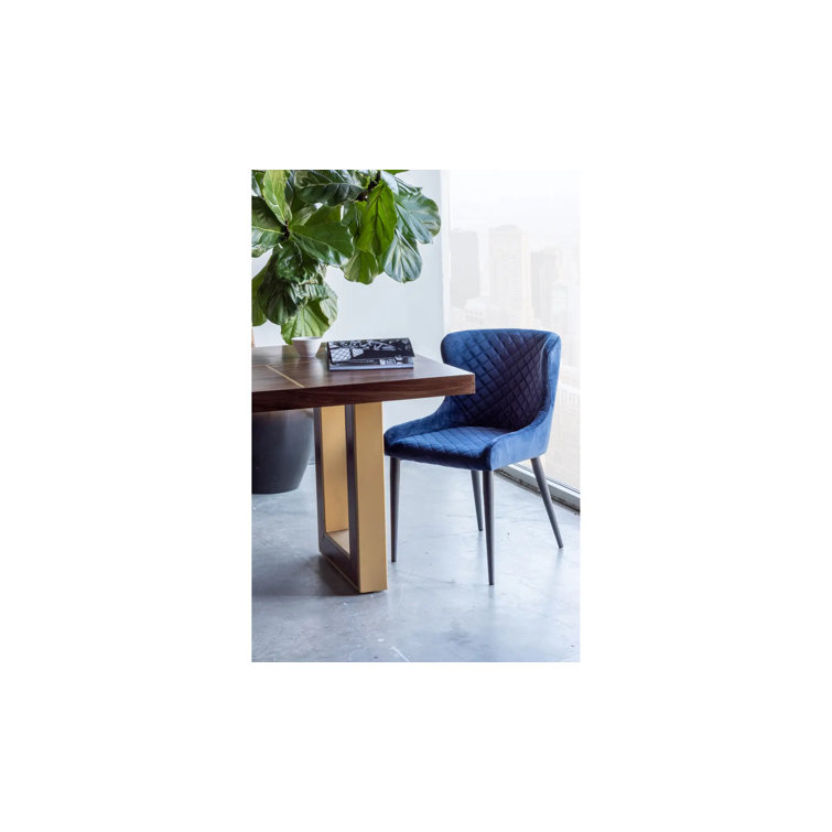 Etta Dark Blue Velvet Tufted Upholstered Side Chair
