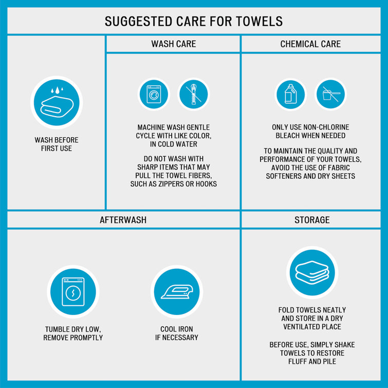 Aubrey Blue Jacquard Cotton 6-Piece Washcloth Set