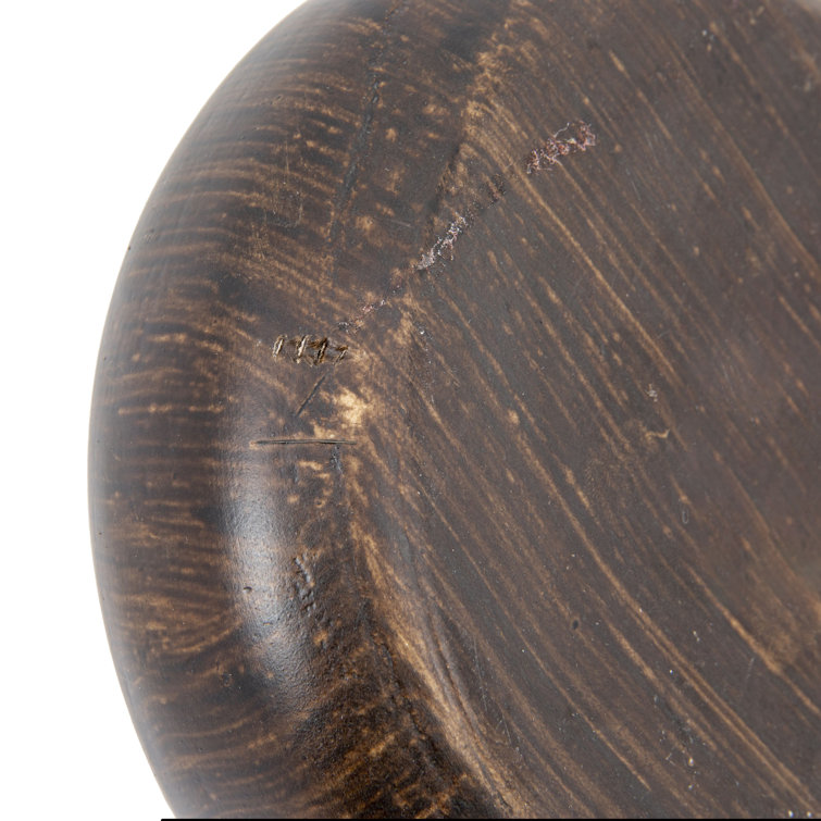 Rodiguez Dark Brown Solid Paulownia Wood Bud Vase